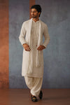 Ilqas - Off White Patiyala Kurta Set
