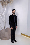 Black Bloom tuxedo suit