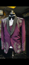 Regal Wine Velvet Tuxedo Suit