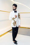 Aristov white tuxedo suit