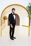 Midnight Brocade tuxedo suit