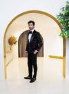 Midnight Brocade tuxedo suit