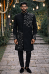 Noir Bloom Sherwani Suit