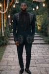 Obsidian Emerald Tuxedo Suit