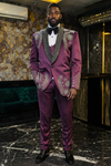 Regal Wine Velvet Tuxedo Suit