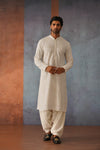 Ilqas - Off White Patiyala Kurta Set