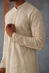 Ilqas - Off White Patiyala Kurta Set