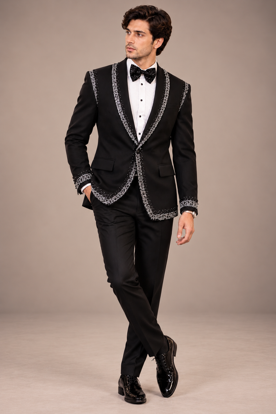 Black Diamond Tuxedo Suit