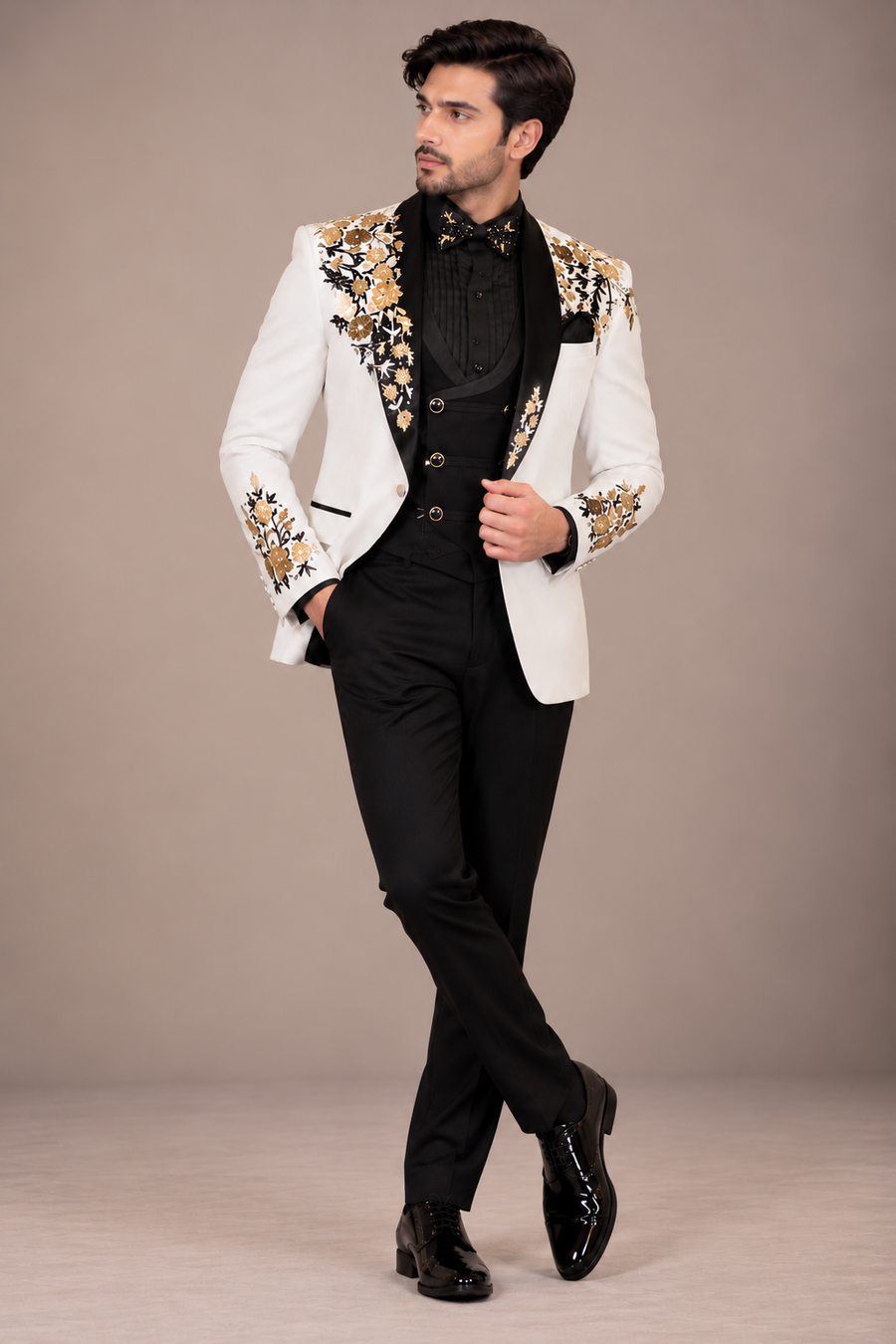 White Sovereign Tuxedo Suit