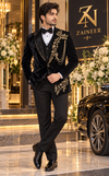Majestic Gold Noir Tuxedo Suit