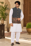 White Kurta Pajama Bandi set, Nehru Jacket set, 3 Piece Jacket Set, Jodhpuri jacket,Wedding dress for Men, Diwali Wear for Men, Made to orde