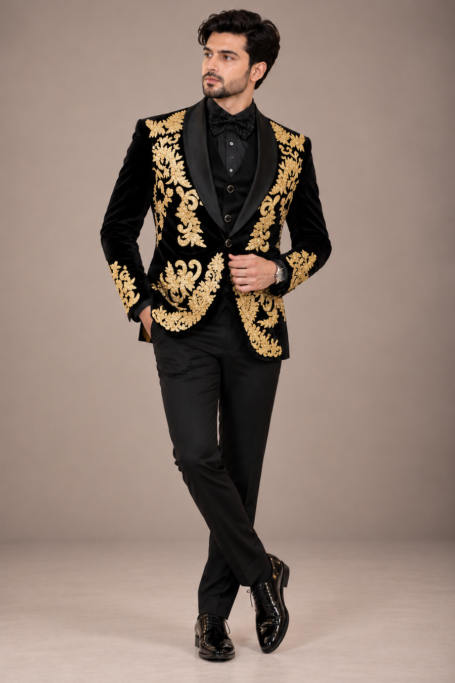 Imperial Gold Noir Tuxedo Suit