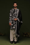 Vasu Black Kurta Set with Patiyala and Dupatta