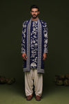 Aruna Navy Kurta set with Patiyala and Dupatta