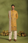 Mantrin Haldi Kurta patiyala set with dupatta