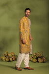 Mantrin Haldi Kurta patiyala set with dupatta
