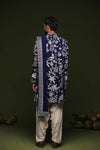 Aruna Navy Kurta set with Patiyala and Dupatta