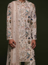 Kubera ivory Kurta set with patiyala and dupatta