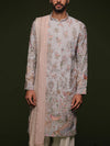 Sada Powder Blue Kurta Set with Patiyala and Dupatta