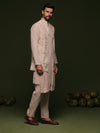 Abhay Light Pink Jacket Kurta Set with Dupatta