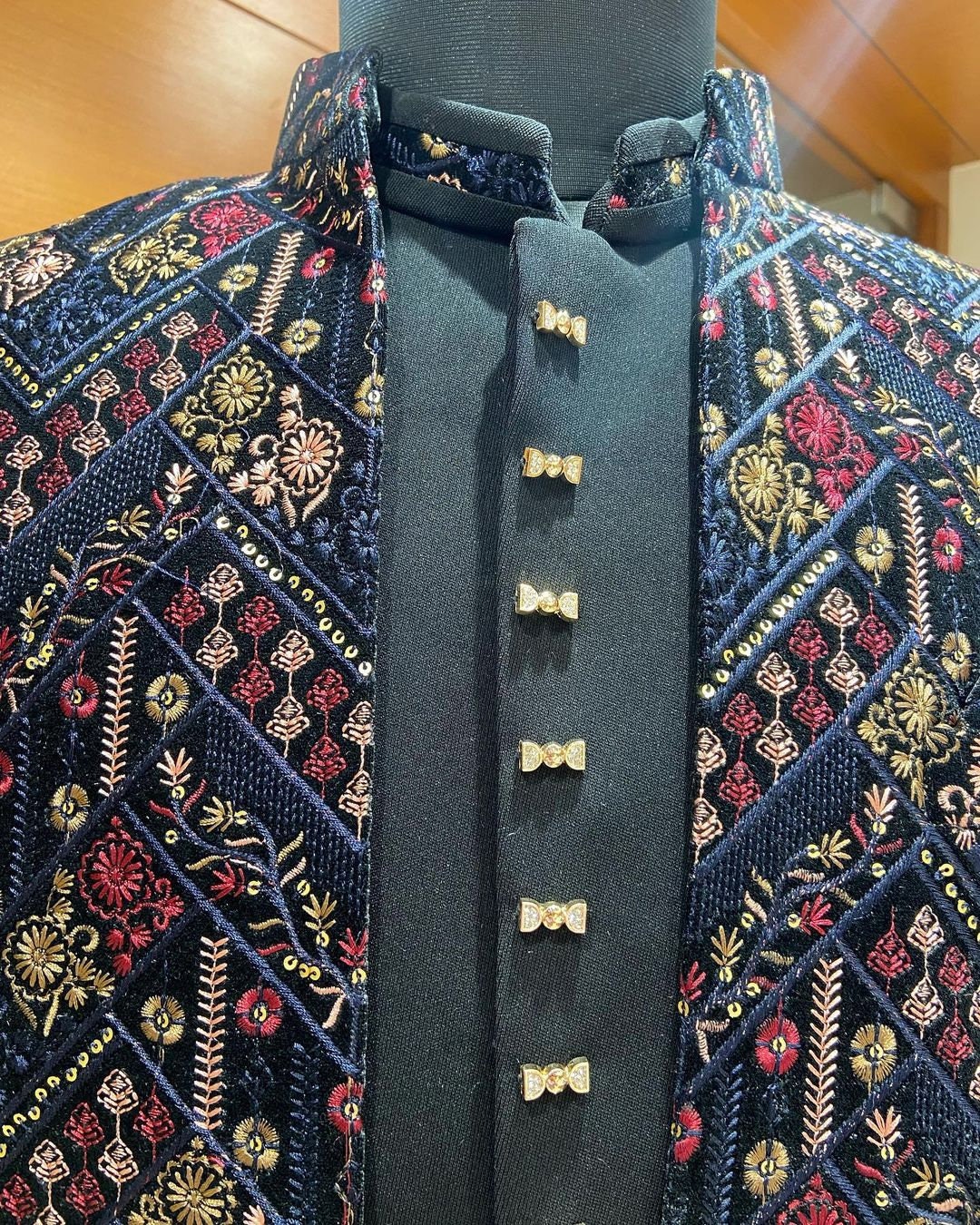 il_fullxfull.5494519809_fyzq Blue Jodhpuri Suit for men, Embroidered Sherwani for Men, Indian Wedding Dress for Grooms, Custom Groomsmen outfit, Indian Diwali Outfit - Image 1