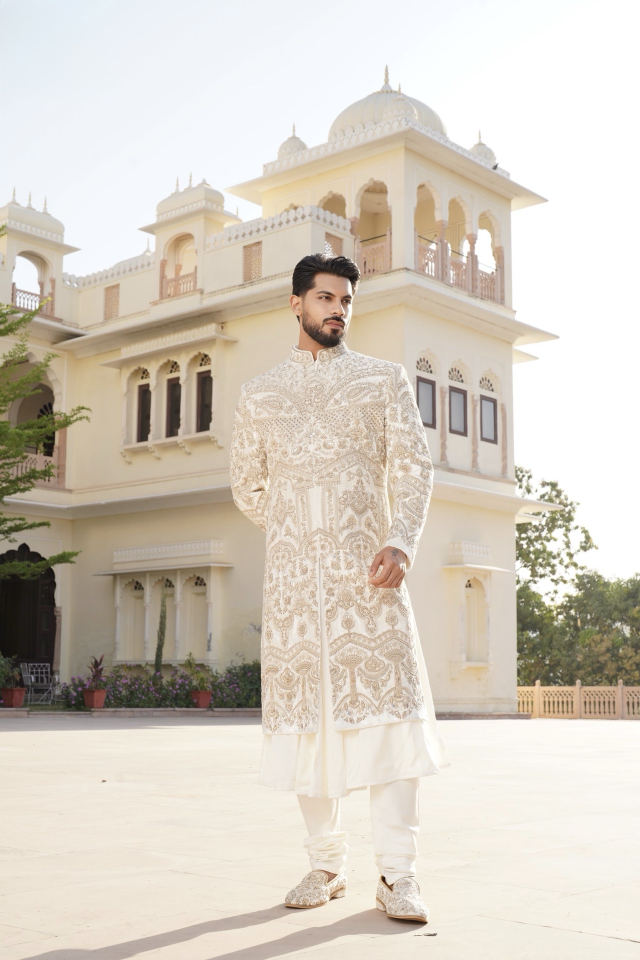 img_7044 Darbar Threads sherwani set - Image 1