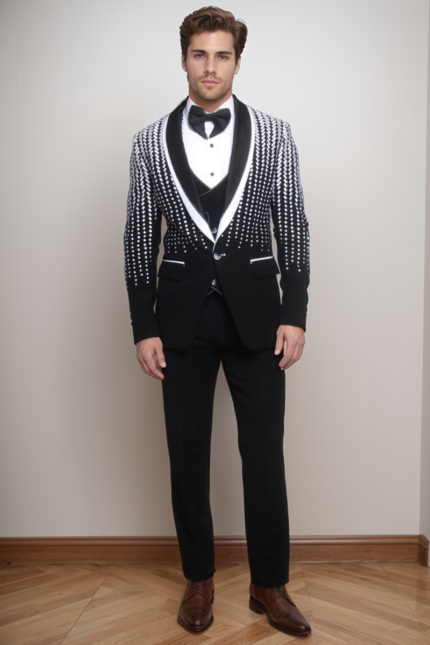 Weave tuxedo suit