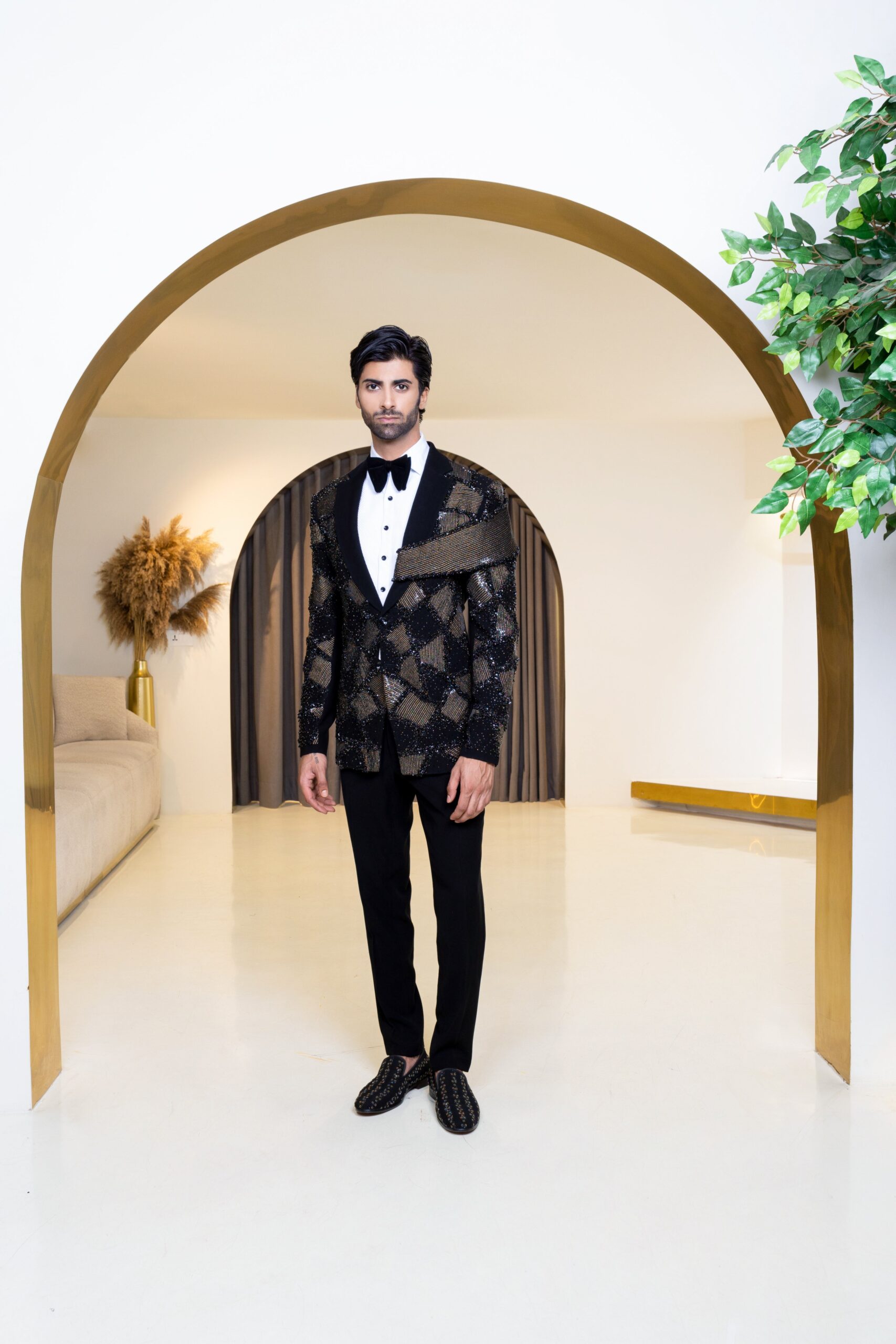 11 (2) Dark Petal tuxedo suit - Image 1