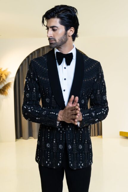 Midnight Etch tuxedo suit