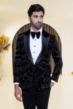 Midnight Brocade tuxedo suit - Image 3