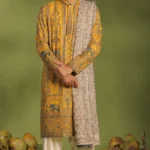 Mantrin Haldi Kurta patiyala set with dupatta
