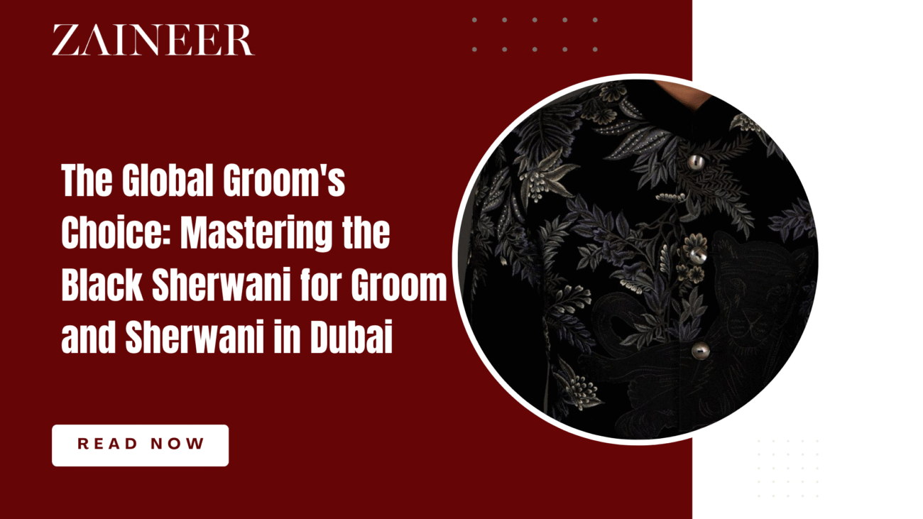 black sherwani for groom